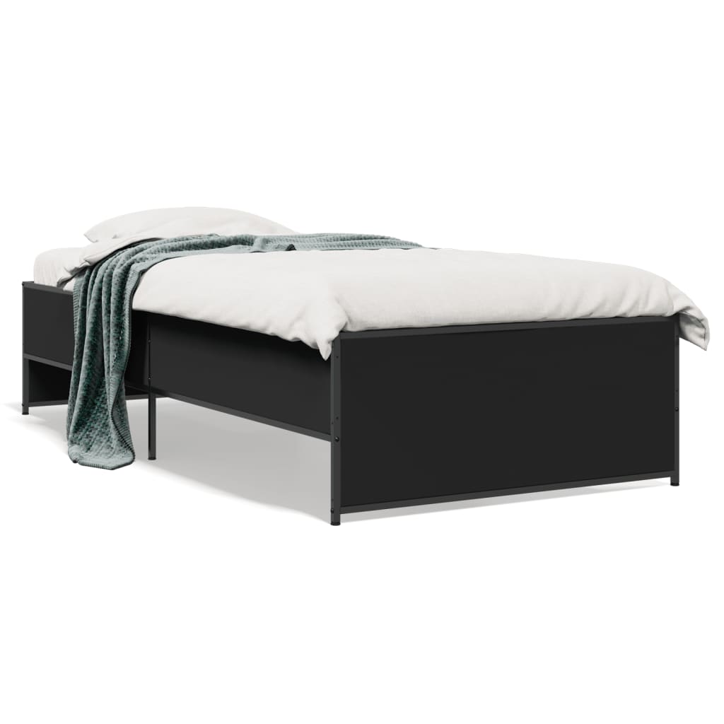 Bed Frame without Mattress Black 90x190 cm Single